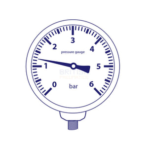 Metal Work MAN L 6-6 Inline Pressure Gauge (9067016) - British Pneumatics (Online Wholesale)