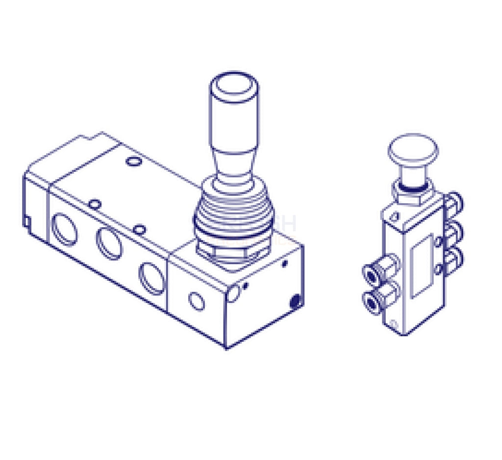 Metal Work MUSHROOM/EMERG-ROD Mini Hand Valve (W0351000014) - British Pneumatics (Online Wholesale)